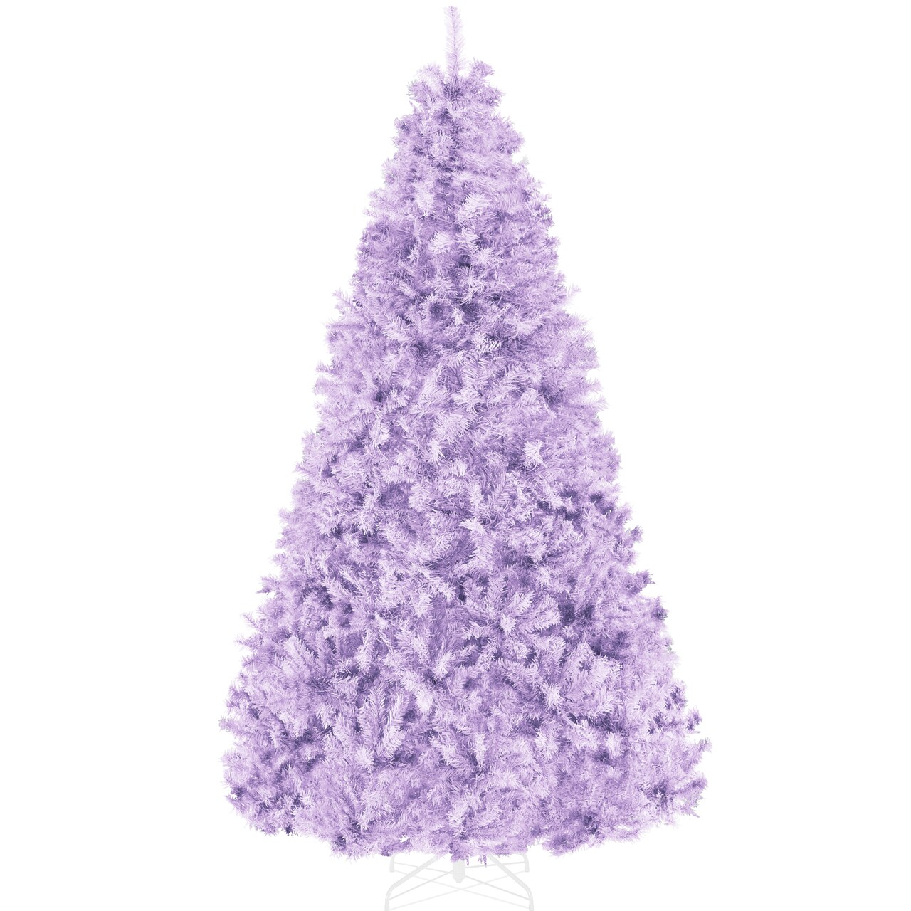 Best Choice Products Artificial Christmas Tree, Premium Unlit Pine Design, Dense Branches w/Easy Assembly - Lavender